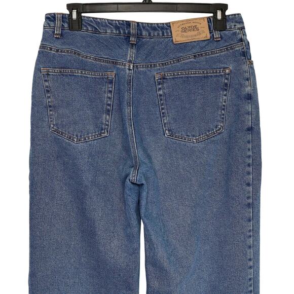 Guide Series Jeans Womens 14 Fleece Lined Blue Denim Straight Leg High Rise - Picture 9 of 11